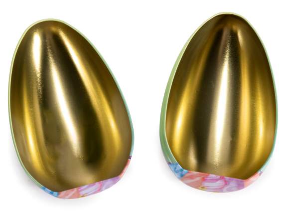 Huevo de Pascua de metal que se puede abrir para uso aliment