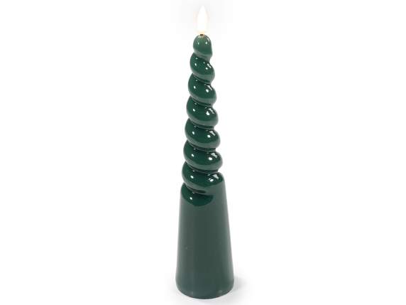 Electronic wax candle with moving LED flame