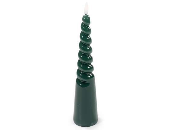 Electronic wax candle with moving LED flame