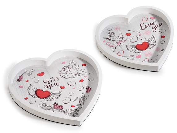 Ingrosso vassoio cuore cupido san valentino