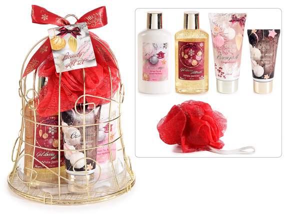 Coffret cadeau de Noël avec 4 produits pour le corps