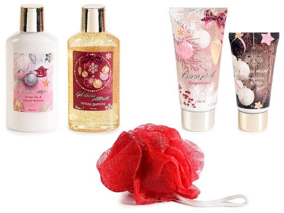 Coffret cadeau de Noël avec 4 produits pour le corps