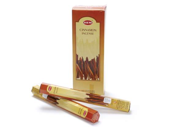 Incense in hexagonal box of 20 cinnamon sticks
