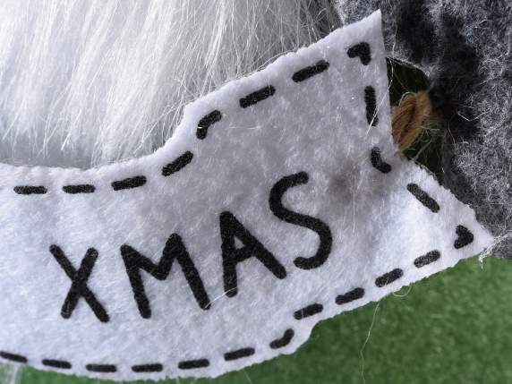 Babbo-Mamma Natale con scritta Merry Xmas da appoggiare