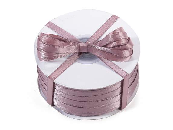 Nastro doppio raso 6mm grigio tortora
