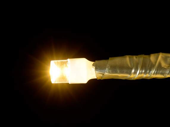 Albero m 1,80H oro, 232 luci LED bianco caldo, 107 rami