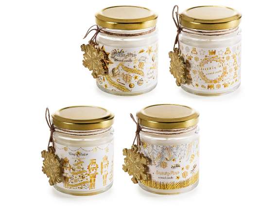 Candela profumata in vasetto vetro Twinkle Xmas in espo