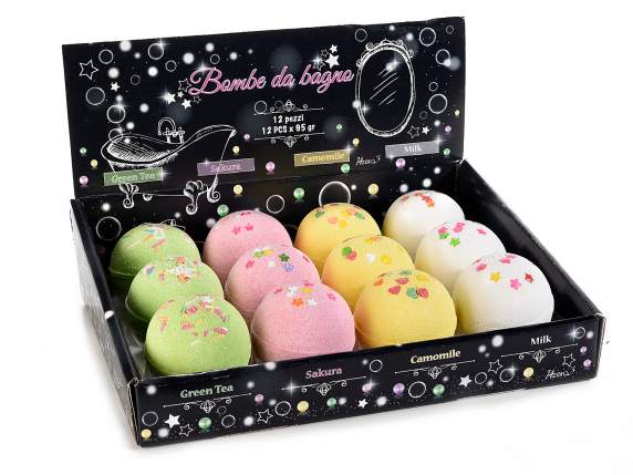 Bomba da bagno da 95g profumata, colorata e con decori
