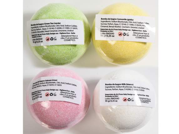 Bomba da bagno da 95g profumata, colorata e con decori