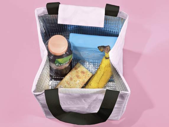 Borsa termica-lunch bag c- manici e chiusura velcro