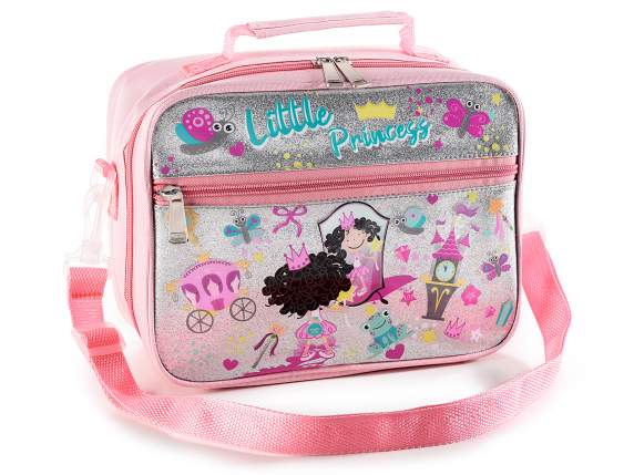 Borsa termica - lunch bag tasca frontale, manico e tracolla