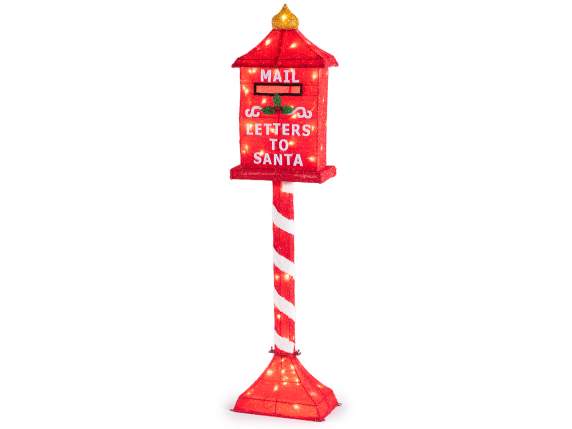 Buca delle lettere di Babbo Natale con anima metallo e LED