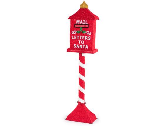 Buca delle lettere di Babbo Natale con anima metallo e LED