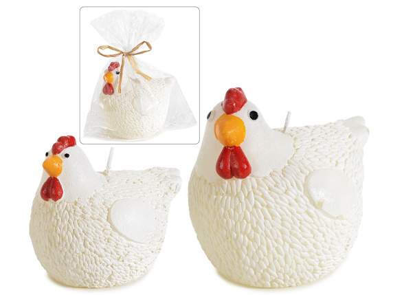 Set 2 candele a gallinella in confezione singola