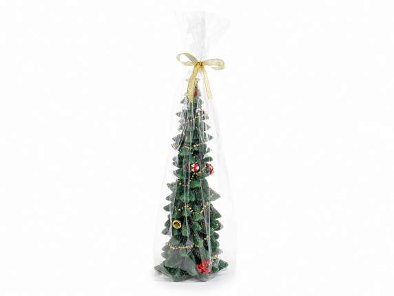 Candela albero di Natale decorato in confezione singola