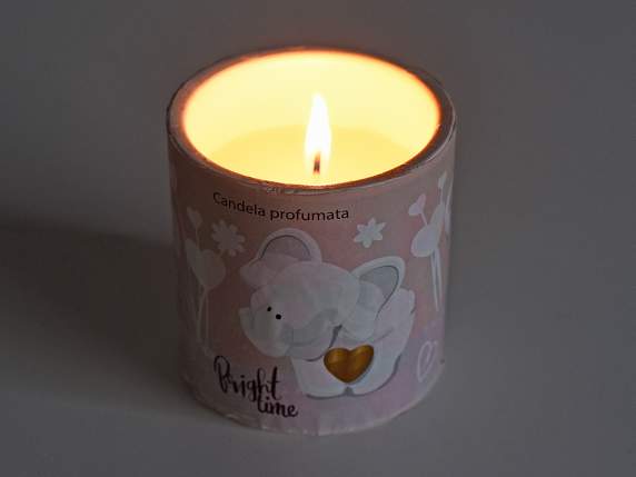 Candela profumata in vasetto di ceramica Elefantini