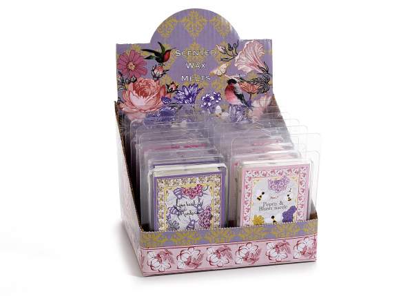 Confezione 6 cubetti in cera profumata Foulard in espo