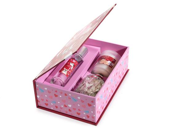 Confezione candela profumata, diffusore 50ml e spray 30ml