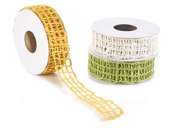 Nastro a rete in carta colorata con anima modellabile