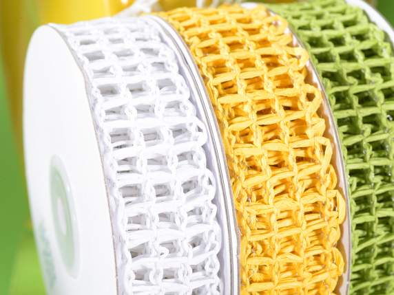 Nastro a rete in carta colorata con anima modellabile
