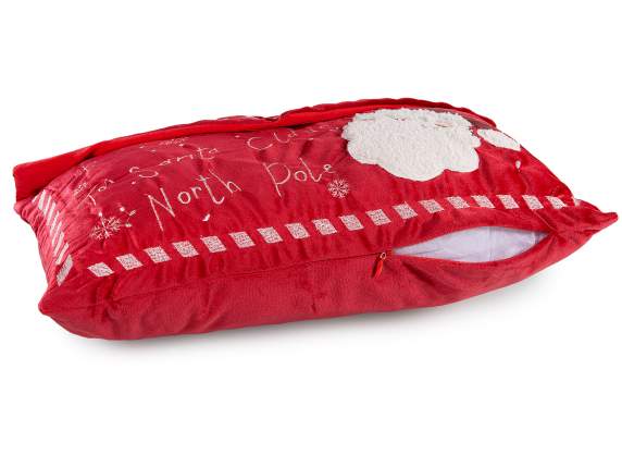 Cuscino imbottito sfoderabile a letterina per Babbo Natale