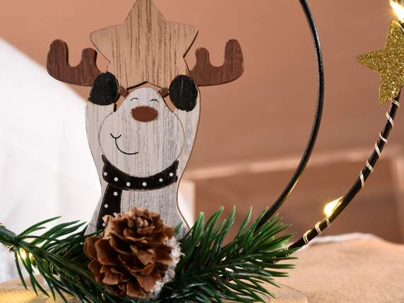 Decorazione in legno natalizie con luci led