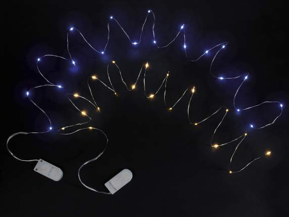 Filo luci a batteria 1,9Mt, 20 miniled e filo metallico