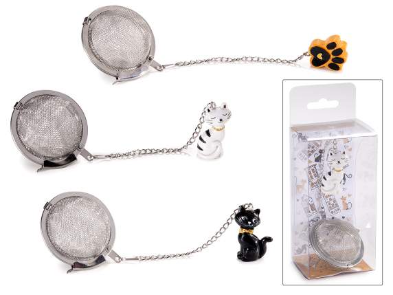 Infusore in acciaio inox alimentare con soggetto in resina