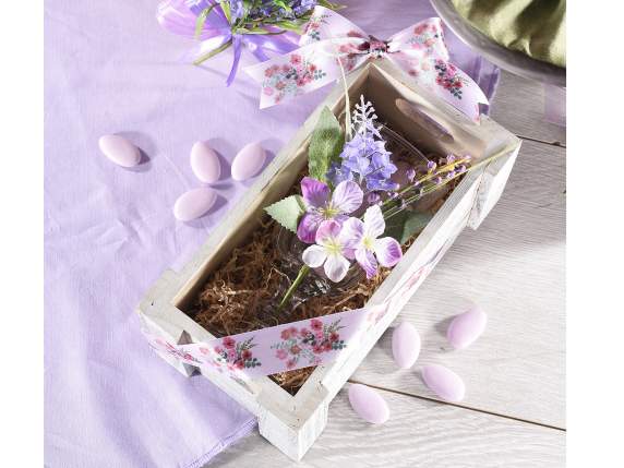 Mazzolino artificiale con lavanda e fiorellini di campo