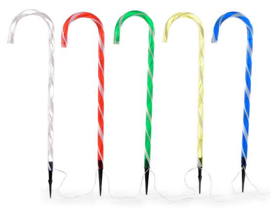 Filo luci 5 bastoncini zucchero 50 LED colorati
