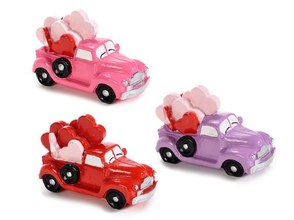 Decorazione camioncino dellamore in ceramica colorata