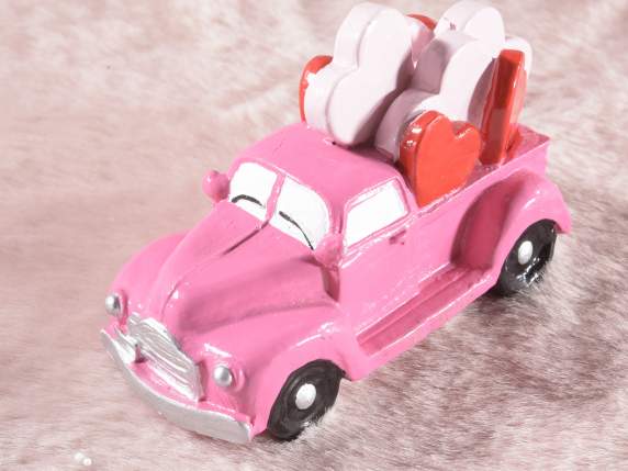 Decorazione camioncino dellamore in ceramica colorata