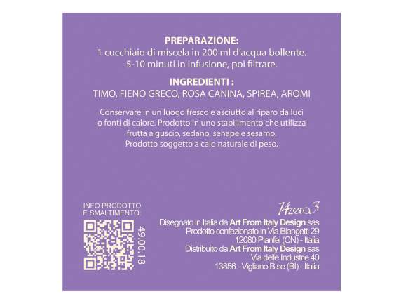 Infuso per tisana Digestiva in confezione singola da 40g
