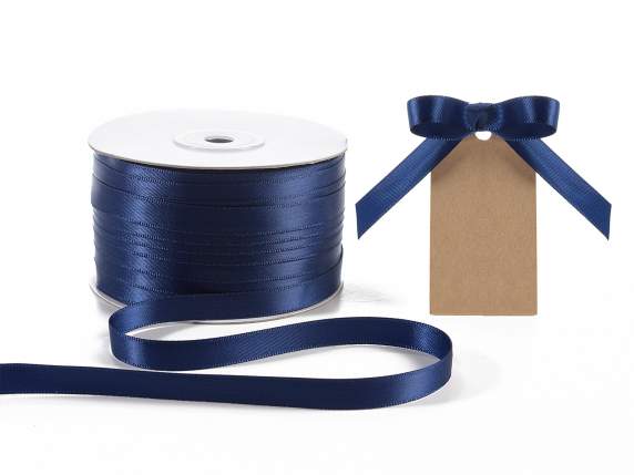 Nastro doppio raso 10mm blu notte