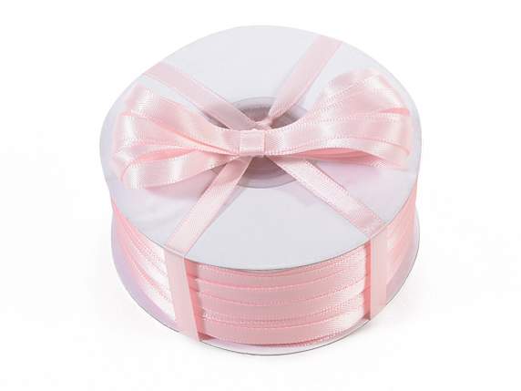 Nastro doppio raso 6mm rosa confetto