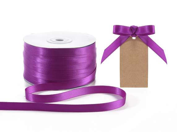Nastro doppio raso 10mm viola orchidea