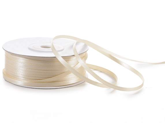 Nastro doppio raso 3mm ecrù