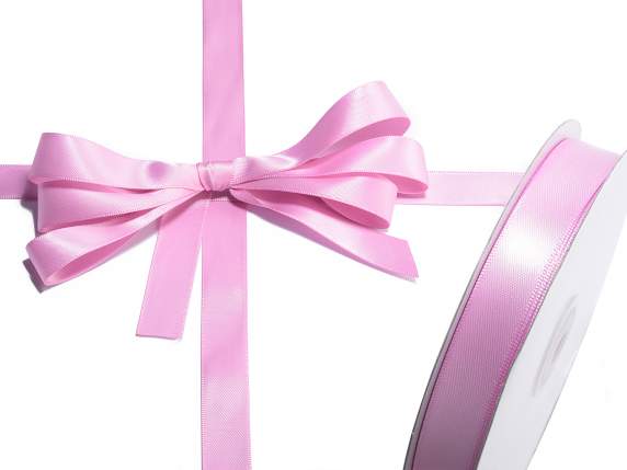 Nastro doppio raso 15mm rosa antico