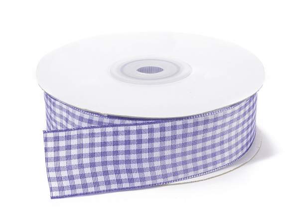 Nastro a quadretti 25mm lilla glicine