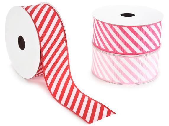 Nastro in grosgrain con strisce oblique