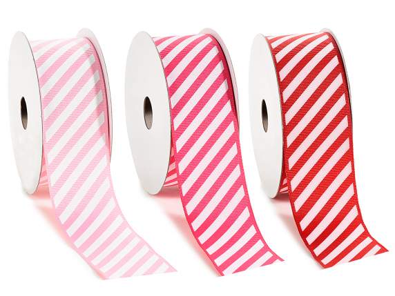Nastro in grosgrain con strisce oblique