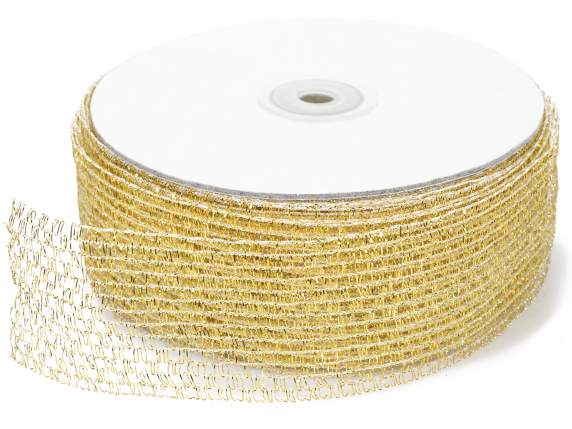 Nastro rete modellabile oro 45 mm
