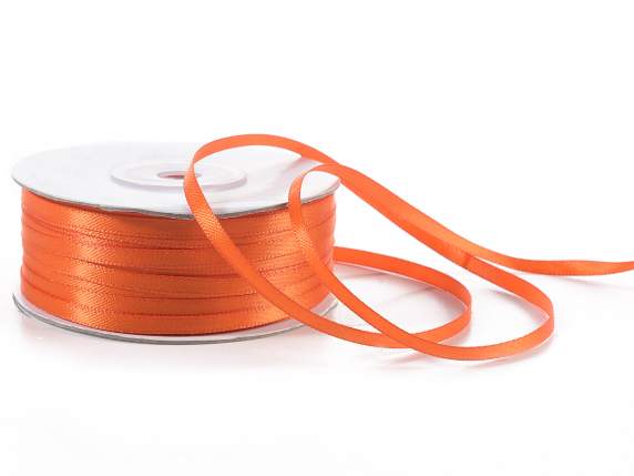 Nastro doppio raso 3mm arancione fiamma