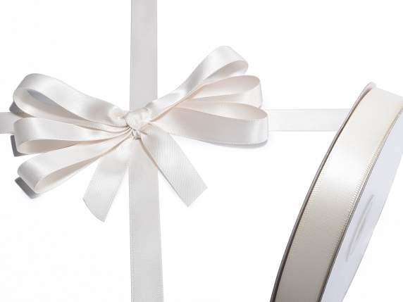 Nastro doppio raso 15mm bianco antico
