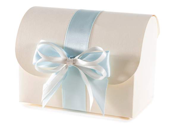 Nastro doppio raso 6mm bianco antico