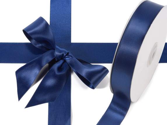 Nastro doppio raso 25mm blu notte