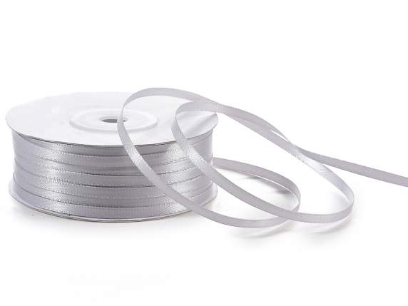 Nastro doppio raso 3mm grigio argento