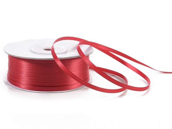 Nastro doppio raso 3mm rosso rubino