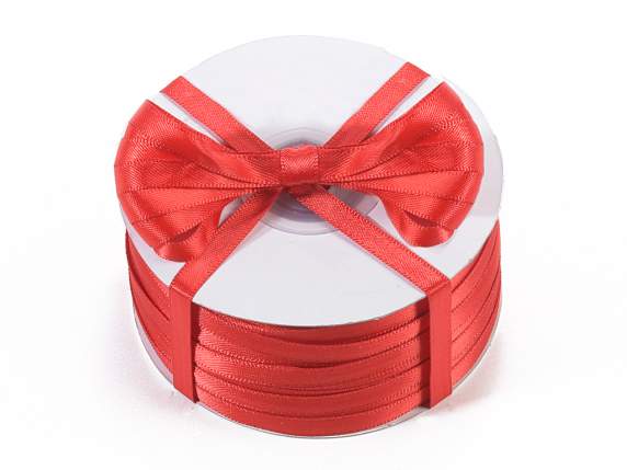 Nastro doppio raso 6mm rosso fragola