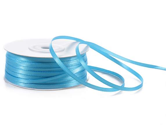 Nastro doppio raso 3mm turchese